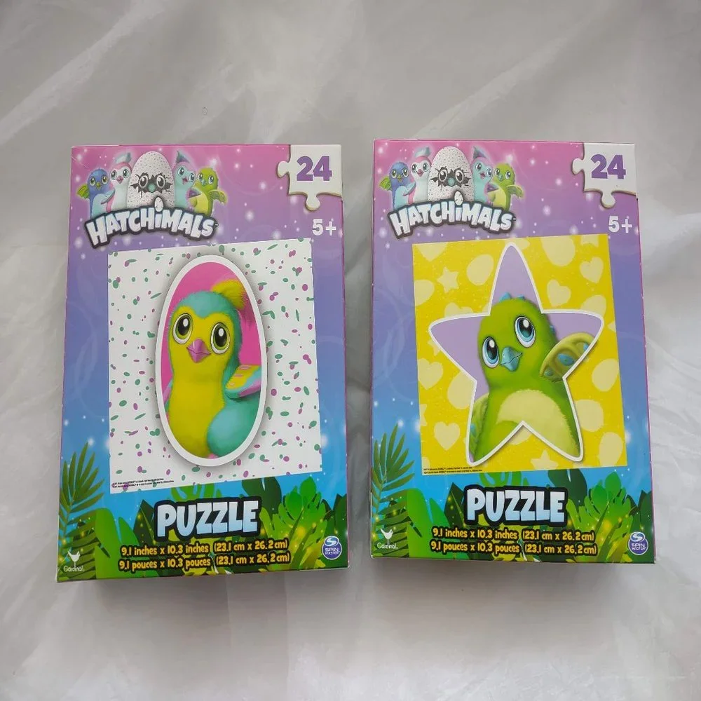 NWT Hatchimals 24 Piece Lot of 2 Puzzles